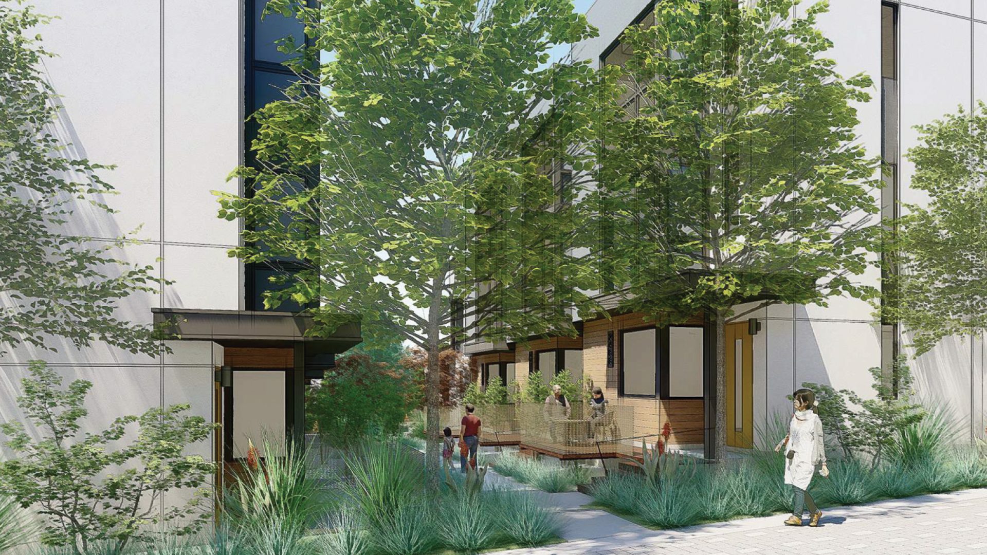 Balboa-Reservoir-townhomes-inter-structure-paseo-rendering-by-Dahlin